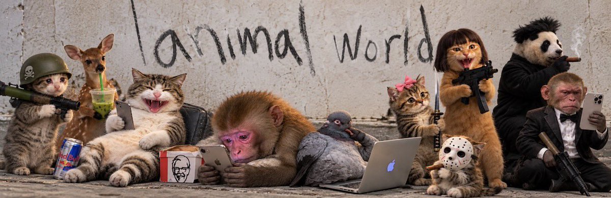 Astlvzy's tweet photo. Meanwhile, @_numanuk is creating AI animal memes that are going viral across the internet Sword Cat, Bazucat, Lil Uzi Cat… the creator is not genuinely based.

Animal World bringing the whole universe together is the kind of organic attention you can’t just manufacture.

AZsrAt5RkScJWykAV7vUXFqnjUBybnXrFy3n2P45pump