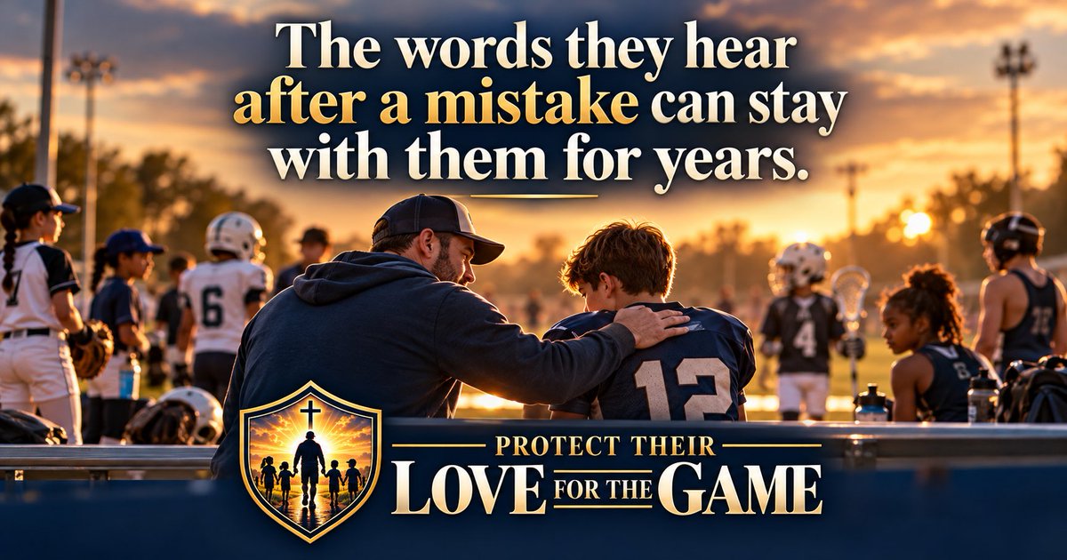 ProtecTheirLove's tweet photo. A missed shot. A dropped pass. A strikeout. A lost match.

The mistake may last seconds.

The words that follow can stay with a child for years.

Correct them without crushing their confidence.

The game matters. But the child matters more.

#ProtectTheirLoveForTheGame https://t.co/0qGWuySGqm