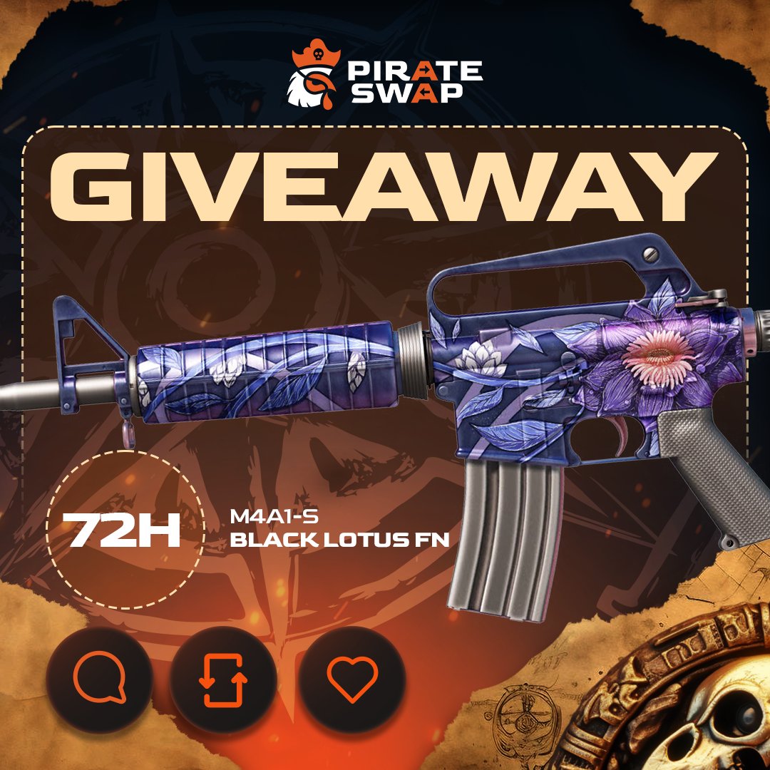 pirateswapcom's tweet photo. 💰GIVEAWAY ALERT💰

To enter: 
✅LIKE 3 LAST POSTS
✅Repost
✅Follow us @pirateswapcom 

🍀Good Luck!
⏰Ends in 72 HOURS!

#CS2 #CS2Giveaway #csgo #giveaways https://t.co/HhesPYuXtQ