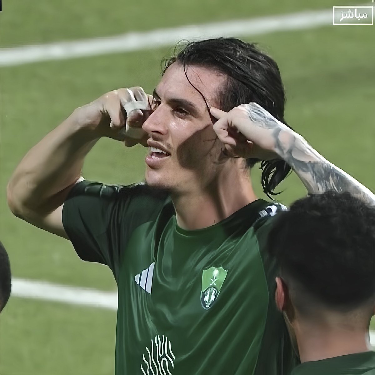 ros9_'s tweet photo. مابين الماضي والحاضر 
نفس الملعب نفس النادي ونفس الجلاد💚 https://t.co/9Z16P5UWC0