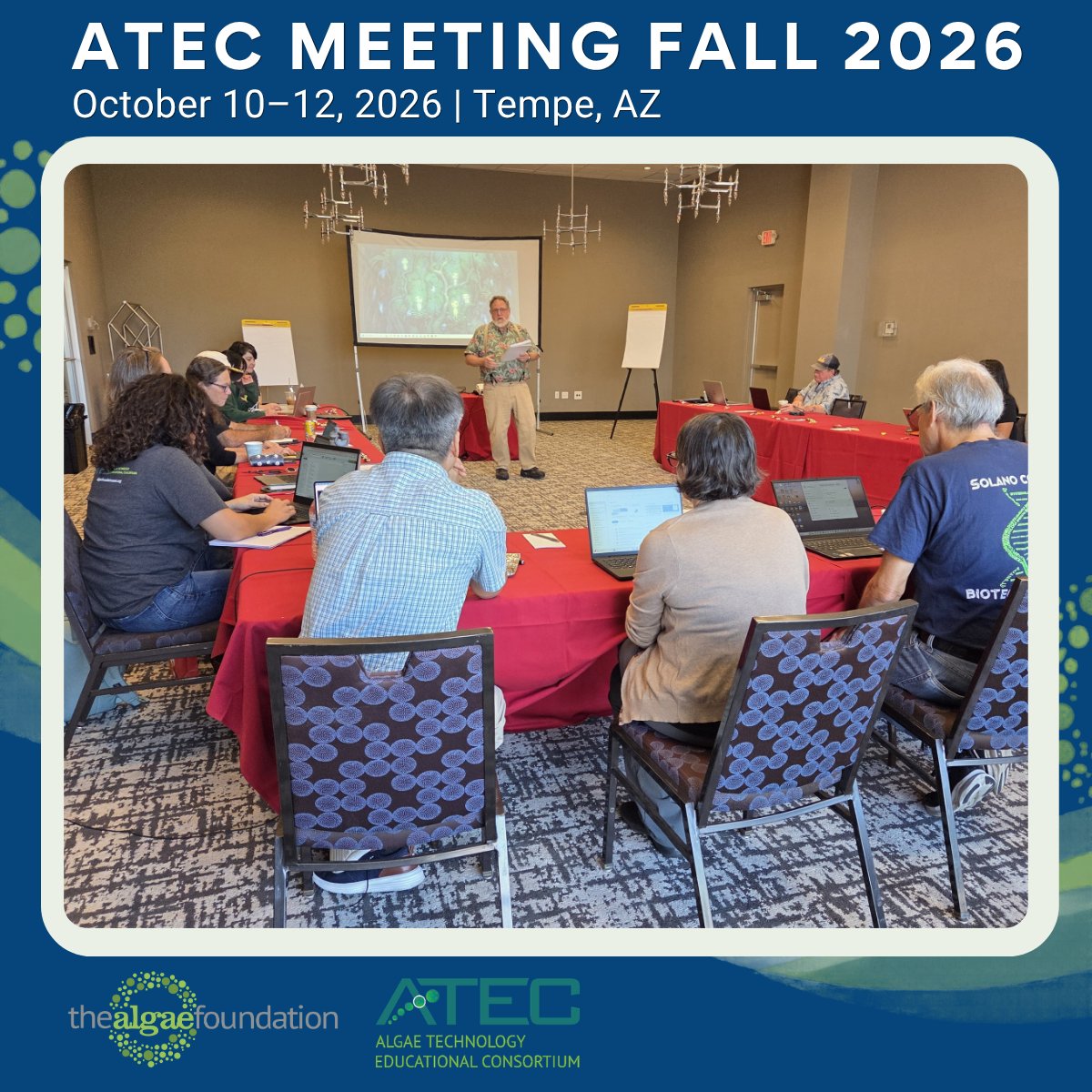 ATECalgae's tweet photo. Happy World Algae Day! 🌿 This October 12, we are proud to host another productive meeting with our ATEC  members, filled with meaningful discussions and updates on expanding algae-based STEM education and workforce development. 👉 Learn more and join: https://t.co/bIOLSy61wP https://t.co/umdDgPeJNo