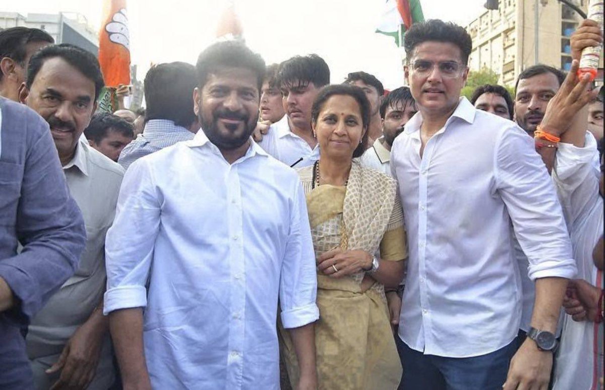 SachinPilot's tweet photo. Marching ahead with full josh and spirit! 👊

Joined by colleagues across party lines with a commitment to safeguarding our democracy.

📍Delhi https://t.co/GpwemapzJV