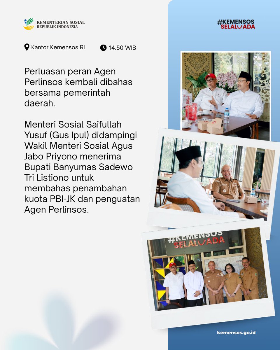 KemensosRI's tweet photo. Menanamkan sikap saling menghormati di Sekolah Rakyat, memperkuat peran pendidikan karakter, hingga menggerakkan lebih banyak Agen Perlinsos. Dua hari, berbagai langkah untuk memperkuat perlindungan sosial.

#SelaluAdaKabarBaik edisi 11-12 Oktober, Baca selengkapnya. https://t.co/3X6tmbdWmo