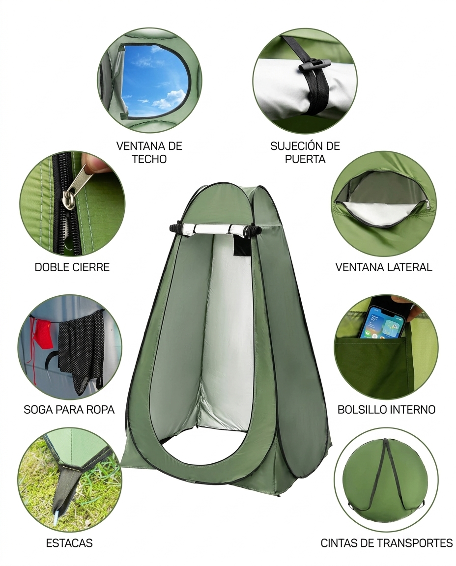 clickyahorra's tweet photo. ¿Planeás escapada al aire libre?  El combo de Carpa Baño Vestidor + Inodoro Portátil + Bidet ofrece comodidad total donde vayas. Estructura autoarmable y diseño compacto.

Antes: ~$210.552~
AHORA: $138.990 (33% OFF) / 6 cuotas de $15.443

Tienda oficial en Mercado Libre. Mirá: