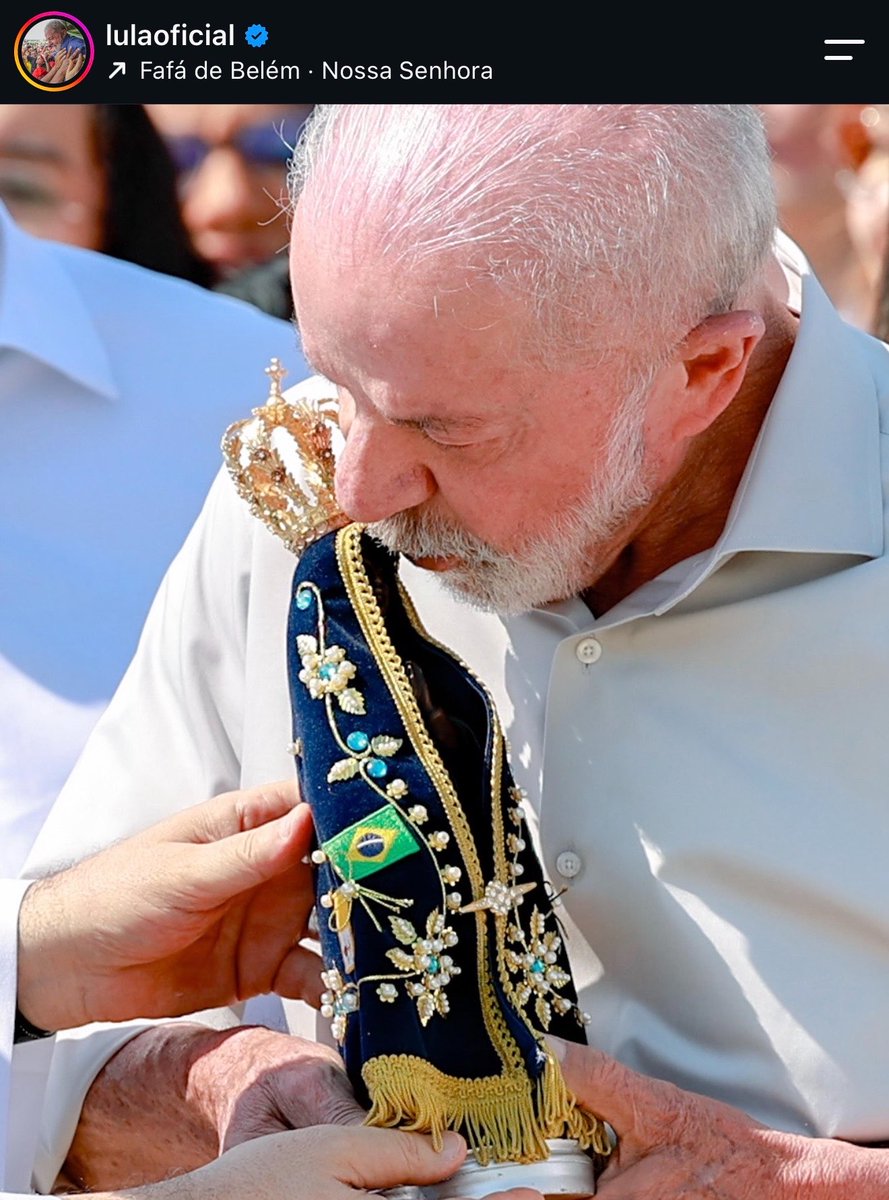 poptime's tweet photo. ⭐️ Foto do Presidente Lula com Nossa Senhora Aparecida durante o dia da Padroeira do Brasil ultrapassou mais de 1 milhão de curtidas em poucas horas. https://t.co/jNqU4qDxgm