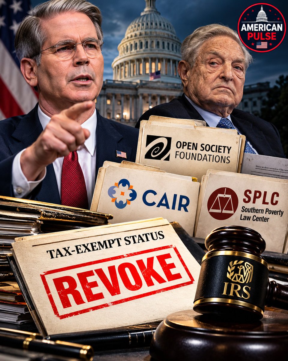 Wondersofworld0's tweet photo. 🚨 BREAKING: Should the IRS revoke the tax-exempt status of George Soros’ Open Society Foundations, CAIR, and the Southern Poverty Law Center if investigations find violations?

🇺🇸 Do you support revoking their tax-exempt status?

🅰️ YES

🅱️ NO https://t.co/hN92wjJT88