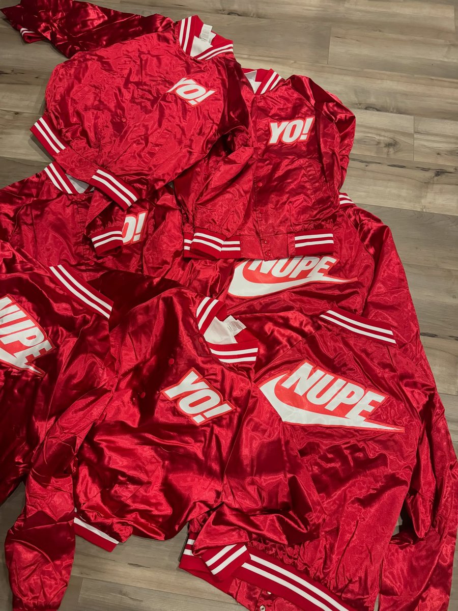 WhoIsClayJames's tweet photo. They’re back!!! NUPES been asking me to re-release my YO! NUPE satin jackets so here we go. Hit my DM to PRE-ORDER‼️ #NUPEOLOGY https://t.co/16pq910pQR