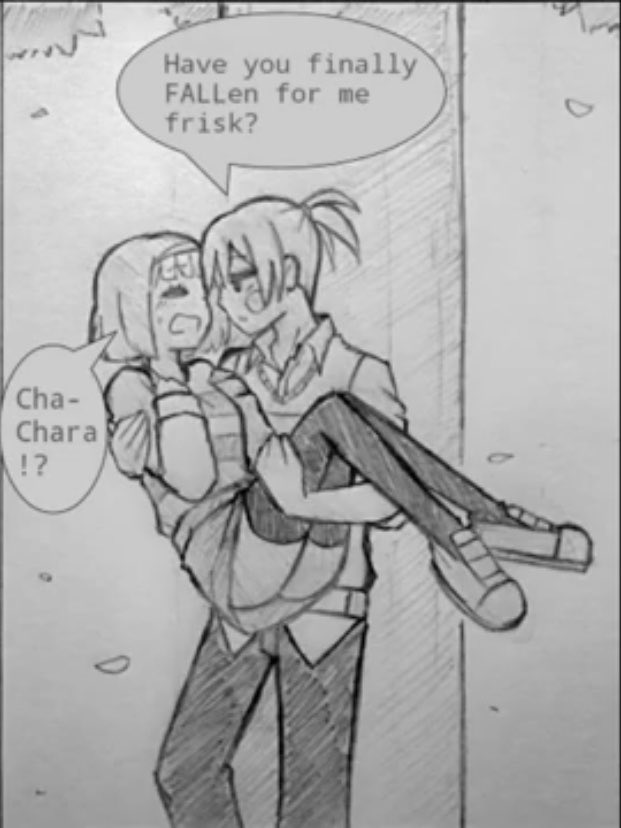 CepixLCP's tweet photo. Finalmente encontré una representación de Charisk donde Chara es hombre y Frisk mujer https://t.co/8eQOuYsfPC