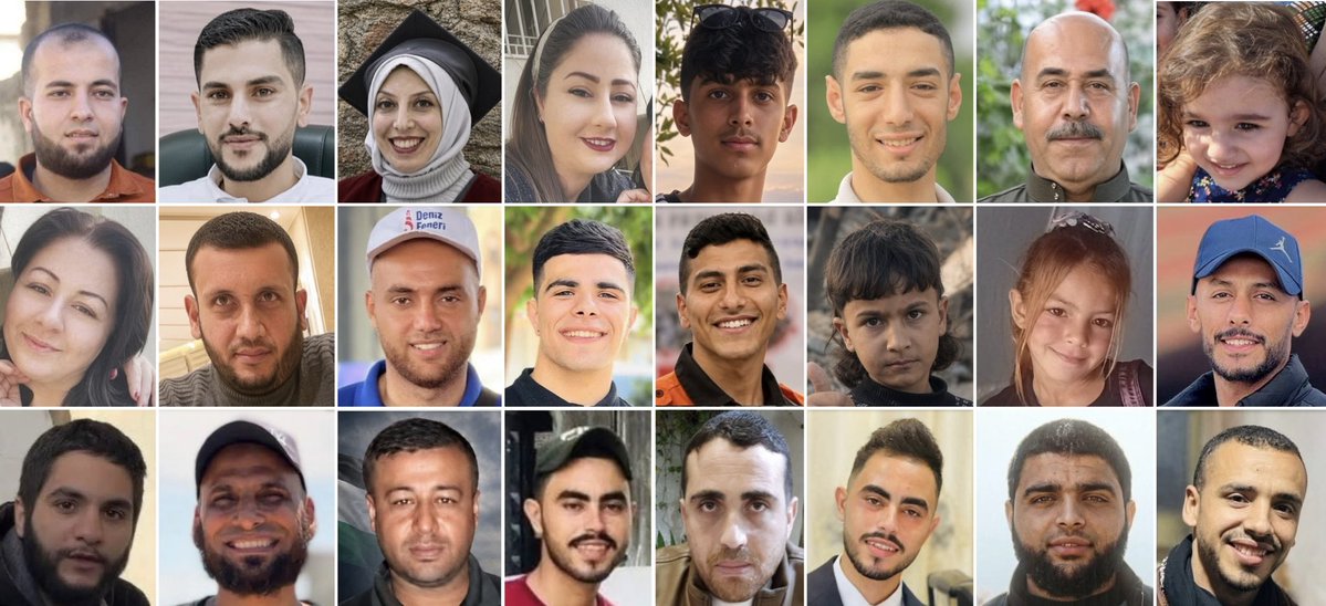 swilkinsonbc's tweet photo. In just 12 days of October the israelis have killed all of these Palestinian men, women &amp; children  — there are 18 people missing from the board https://t.co/f5MPsfa7Hz