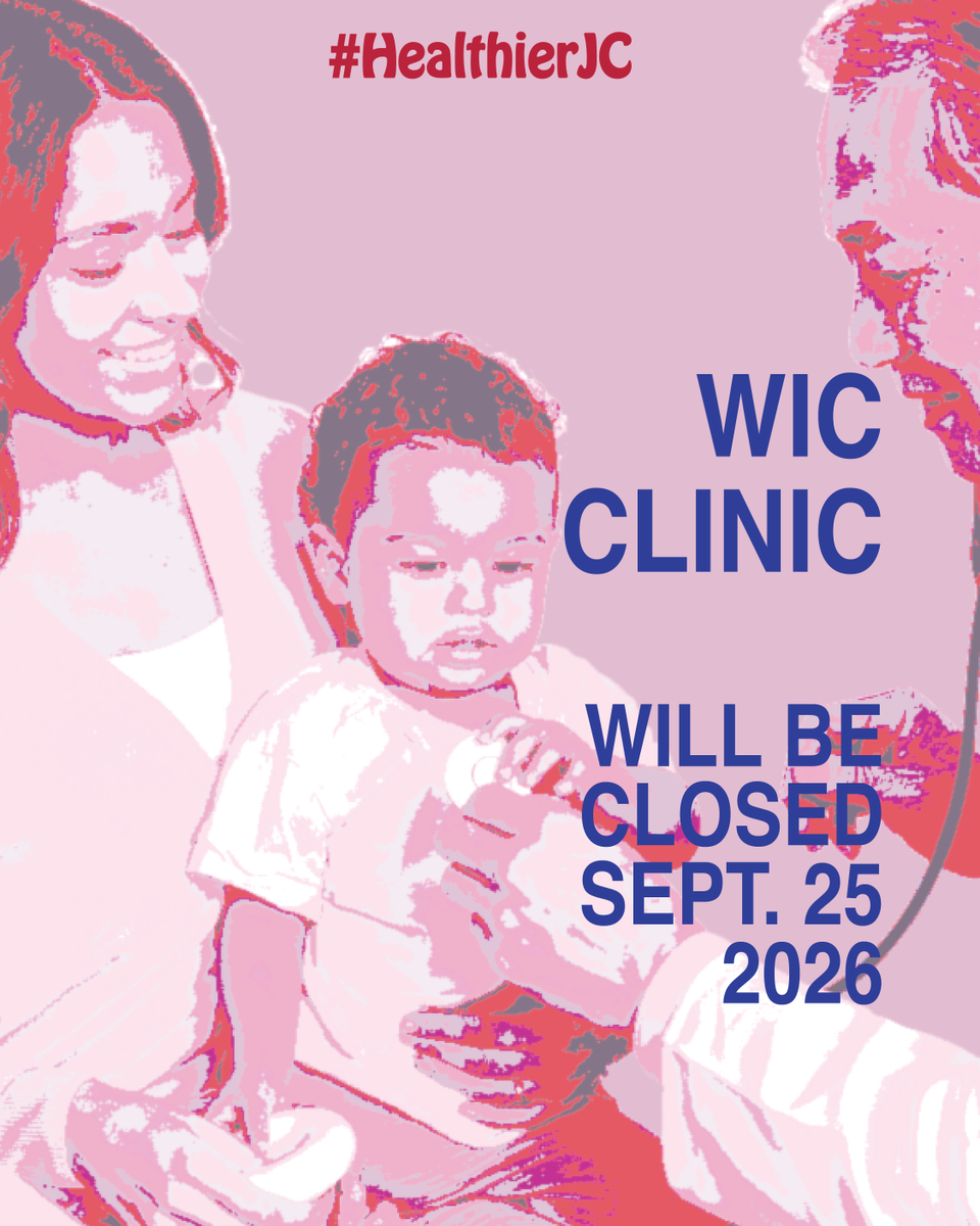 HealthierJC's tweet photo. To our WIC families: The Jersey City WIC Clinic will be closed Fri, Sept. 25. If you need WIC services, please visit or contact us before the closure so we can make sure you have what you need.
Thank you for your understanding. We look forward to welcoming you back when the clini https://t.co/CBh1hK17dX