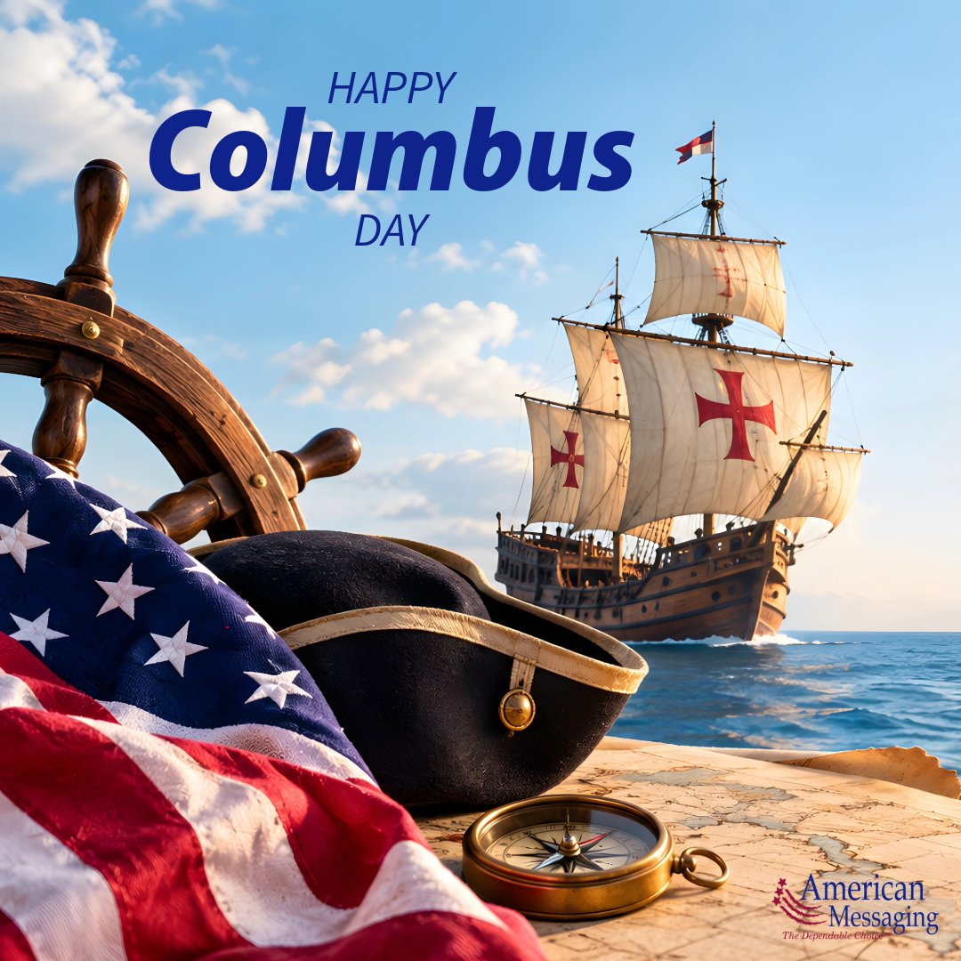 amsmsg's tweet photo. Happy Columbus Day! 🇺🇸

Today, we recognize Columbus Day and wish everyone observing the holiday a safe and enjoyable day.

From all of us at American Messaging, we hope you have a great Monday and a wonderful start to the week.

#ColumbusDay #AmericanMessaging #TheDependableChoice