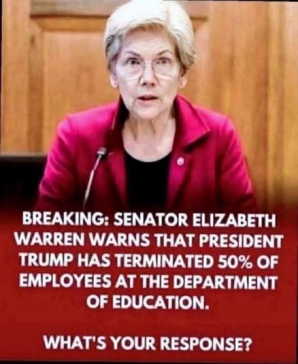 JohnFromCranber's tweet photo. Great!

But let's  go further and  close  the Departnent of Education, then we can make it 100% of the employees gone 

Education should be a State function - not Federal! https://t.co/217JWuttSy