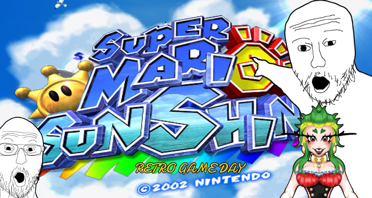 EchoBoony's tweet photo. TODAY ILL BE PLAYING SUPERMARIO SUNSHINE!!!!! 1pm EST YOU CAN FIND ME ON TWITCH! https://t.co/HBAamsgFvh #Retro #supermario #nintendo #pngtuber #furry #vtuber https://t.co/jj2gaIe5wN