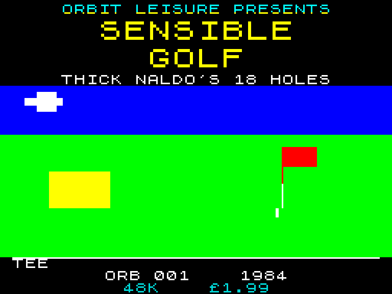 OrbitLeisure's tweet photo. HOLE 4 — BUNKER ALLEY

Six bunkers. The course architect has a name, and presumably a home address.

Four guard the green. Two more catch the imprecise tee shot.

THICK NALDO’S SENSIBLE GOLF:

https://t.co/Xe31aoPOWU

#ZXSpectrum https://t.co/nfPAF46GIH