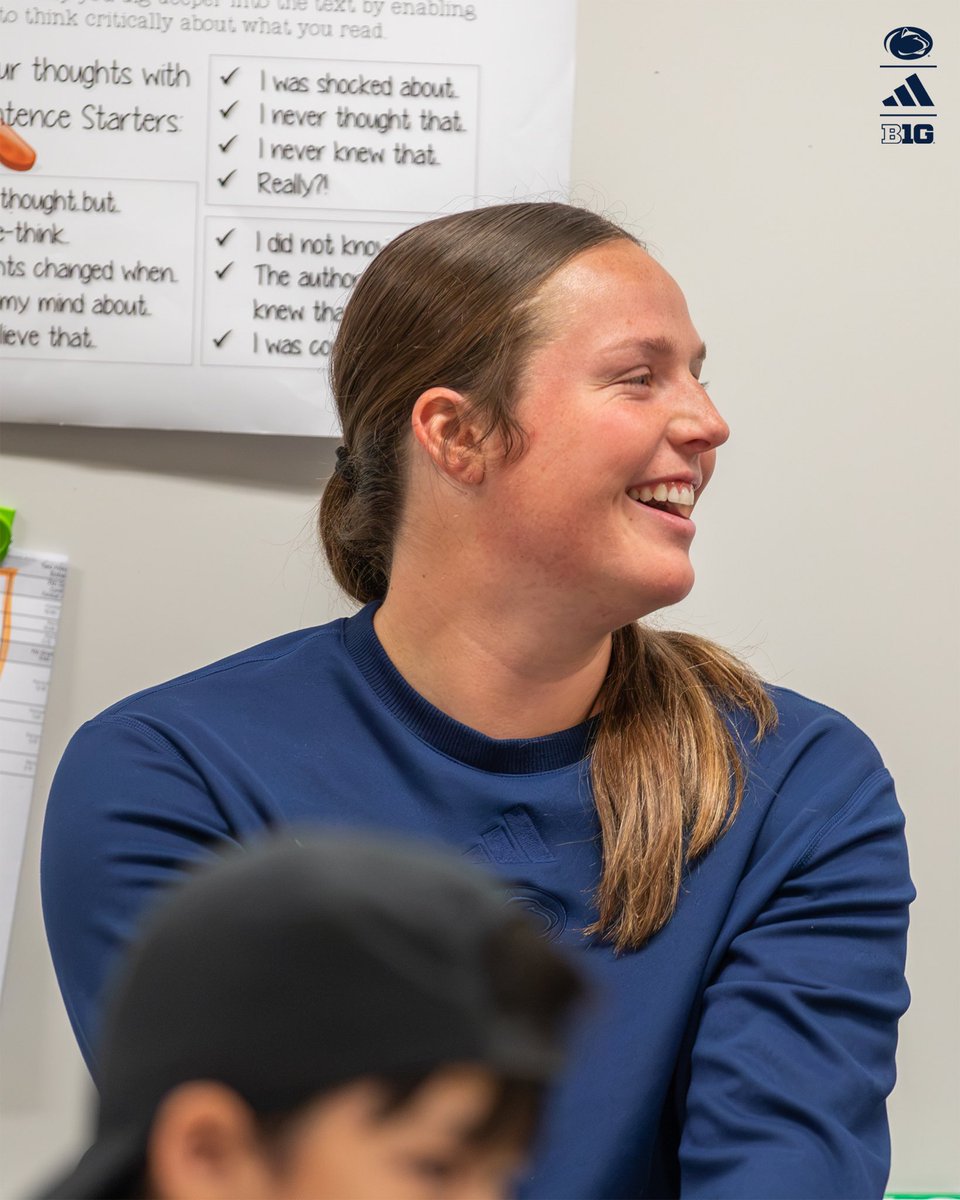 PennStateSB's tweet photo. Always a great time to get out in our community 🫶

Thank you to Park Forest Middle School for allowing us to talk about our student-athlete journeys!

#WeAre | #AllIn https://t.co/c1ah56t9Qq