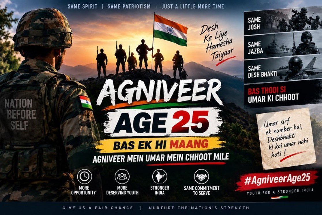Preetiyada3yzw's tweet photo. #Agniveer_age_relexation #agniveer_age_limit_25 #PmModii @AmitShah plz hum bachoo ki bhi maang ko suniye hume mooka dijiye age ko bhadaiye hume apne sapne pure krne ka mooka dijiyee https://t.co/PabgYEIUIG