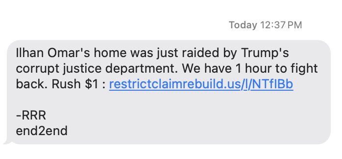 ttagaris's tweet photo. "We have 1 hour to fight back"

Resist, Reclaim, Rebuild PAC
* Almost $1m raised
* Almost all small-dollar donors
* 5% of of it given to candidates
* No independent expenditures.

Basura. 🗑️