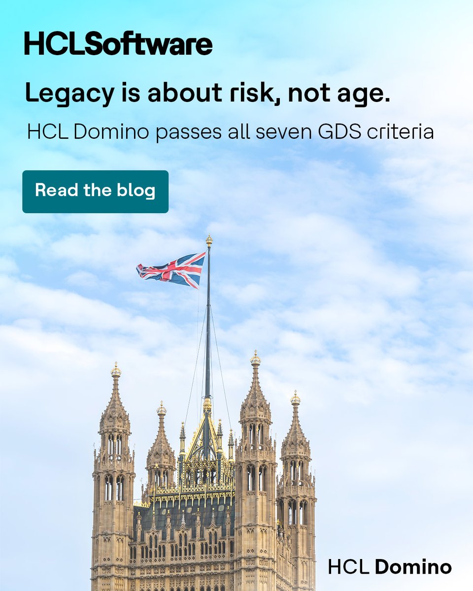 HCLDigital's tweet photo. "It is old, so it is legacy." That argument no longer holds in UK government procurement.

See how HCL Domino scores against the new definition.

Read the breakdown: https://t.co/n5LiMky7wd

#HCLDomino #LegacyIT #HCLSoftware https://t.co/vnMeL50ygq