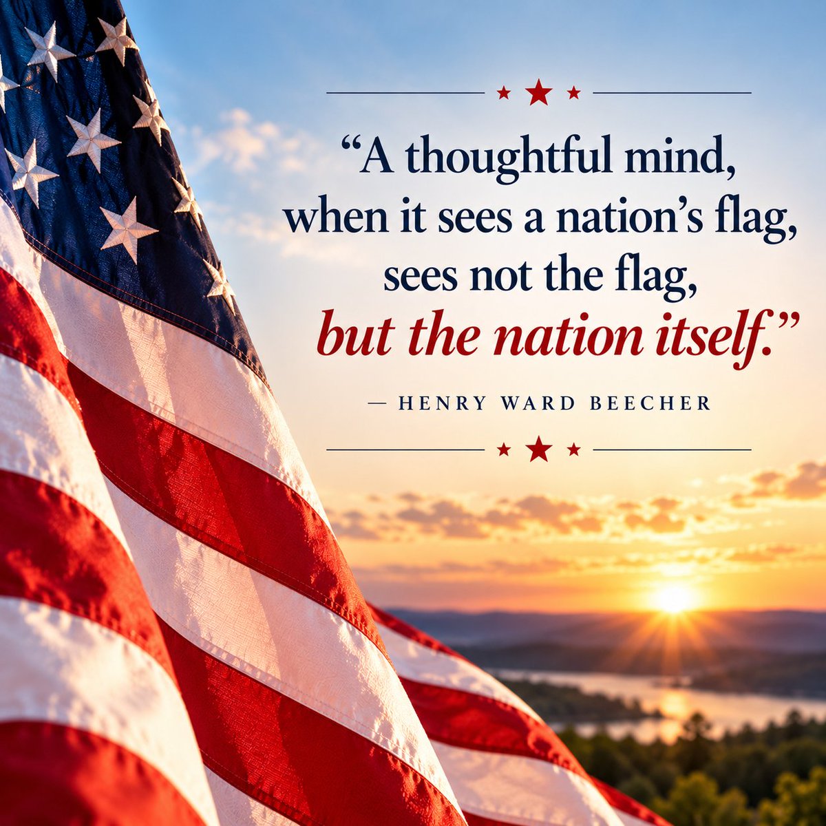 FMAA_USA's tweet photo. "A thoughtful mind, when it sees a nation's flag, sees not the flag, but the nation itself." — Henry Ward Beecher

#America250 #AmericanFlag #AmericanHistory #FMAA https://t.co/wah7EfckXG