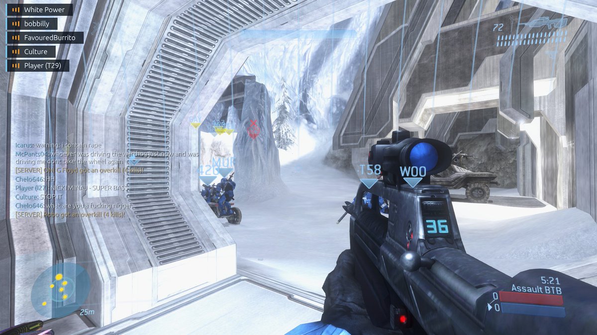 dogbrf's tweet photo. >dude blasting linkin park
>someone spamming hard R every other second
>shit mic quality
>128 players

yeah this is #halo alright 

#projectreclaimer https://t.co/8FFAIU9nIr