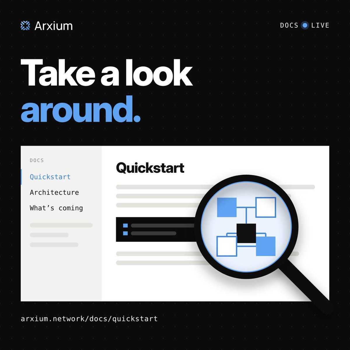 arxium_chain's tweet photo. The Arxium docs are already live. Take a look around, explore the architecture, and get familiar with what’s coming.

https://t.co/J1D7DdnWZl https://t.co/UiUccphYl4