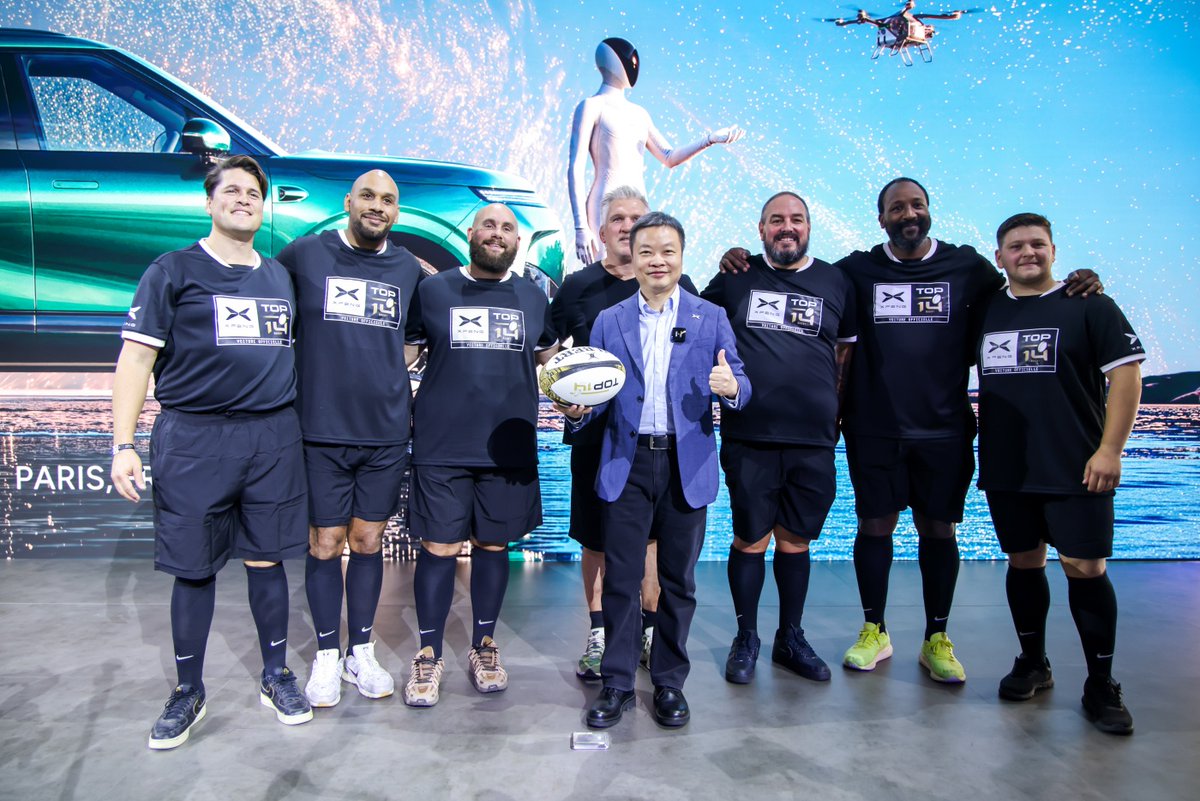 XPENG_Global's tweet photo. XPENG Friends from around the world come together at the Paris Motor Show!🌍
The XPENG booth was buzzing with global media, industry leaders and friends from across the world.
From welcoming our first customer from Dassault to meeting players from France’s TOP 14 rugby league, every encounter sparked new connections and possibilities.
We believe Physical AI should benefit everyone, and together, we're bringing that vision closer to reality.
Thank you for being part of this journey. See you on the road ahead!
$XPEV