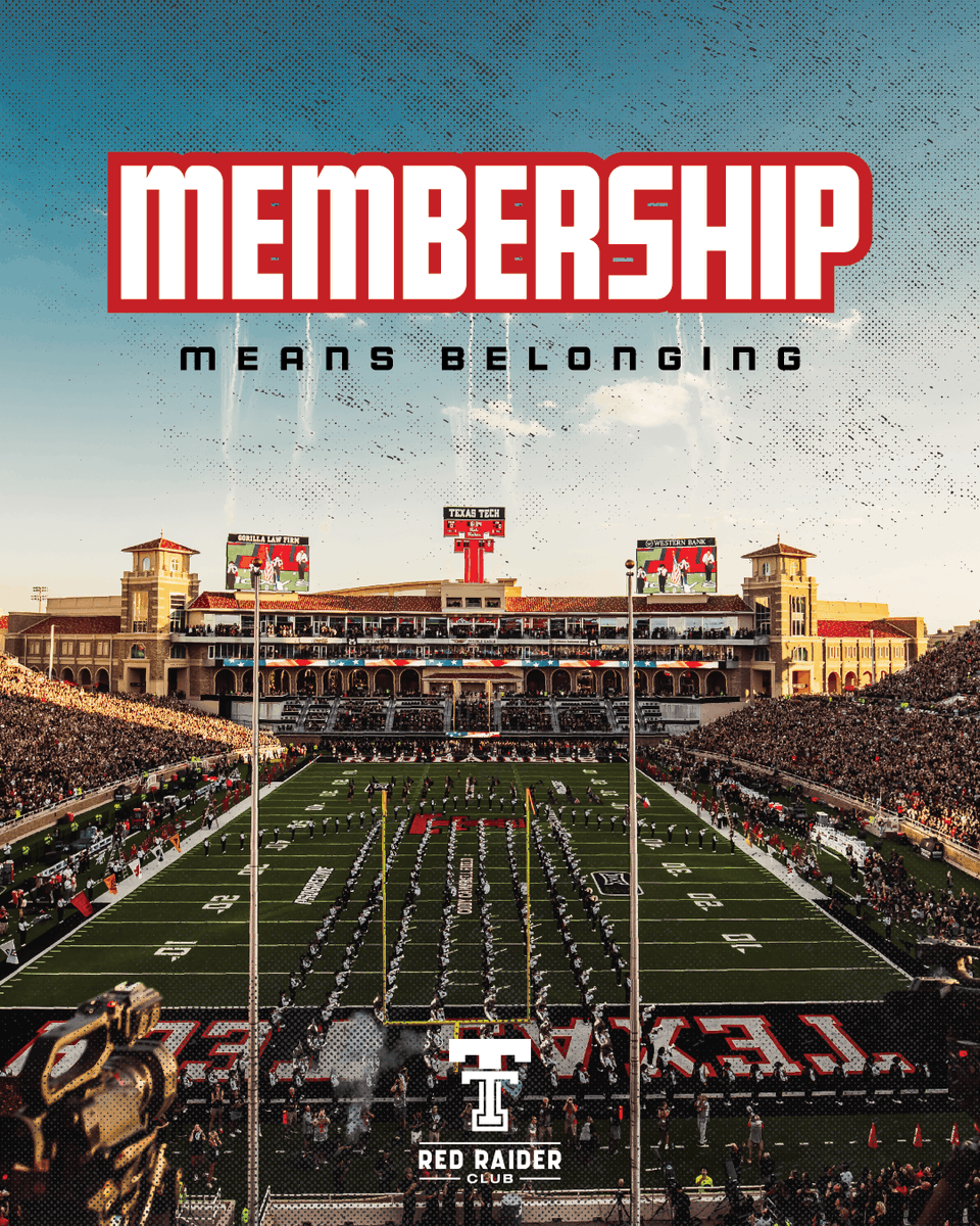 RedRaiderClub's tweet photo. Saturdays in the fall look different as a Red Raider Club member. 

From tailgates to access and community, it’s more than a game; being a member means belonging. 👆

Find your place: https://t.co/PcIafD4h9e https://t.co/Fbg4Vtp682