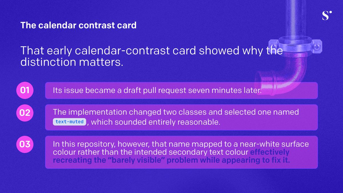 subvisual's tweet photo. 1/ The calendar labels in me.subvisual finally reached the pipeline. @rccsousa uses that card to show what the review stage is for and what it costs. https://t.co/xw04sJjpVZ