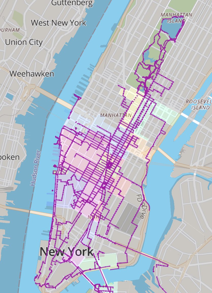 emyang___'s tweet photo. and here’s how my nyc map is looking. clearly need some work uptown 👀 https://t.co/yzB6CvqkYK