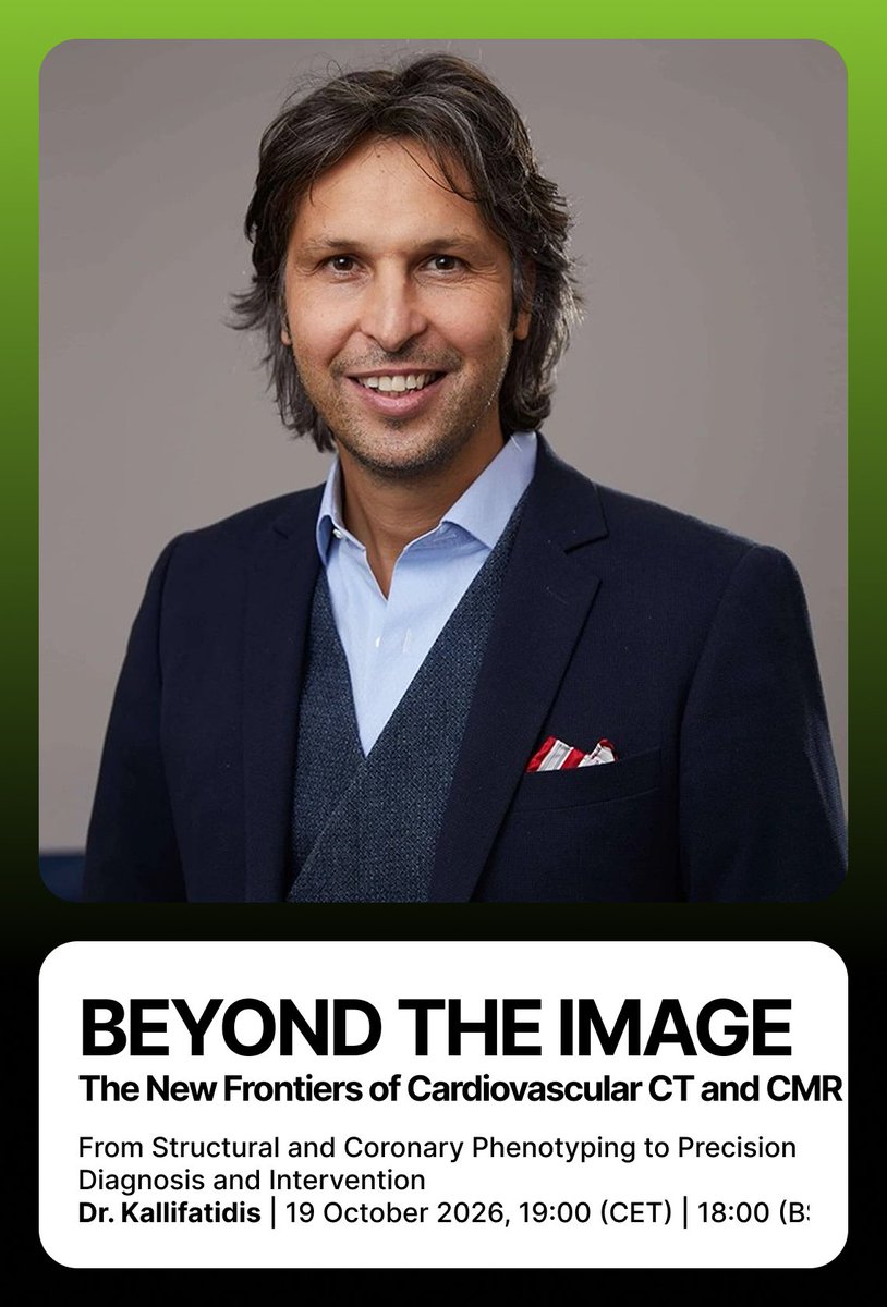 circlecvi's tweet photo. Dr. Kallifatidis, hosts a very informative and insightful webinar to explore the new frontiers of cardiovascular CT and CMR.

When: 19 October, 18:00 CET (1H)
Register today: https://t.co/b3EyWwm6oU https://t.co/Q7DcEfnhBu