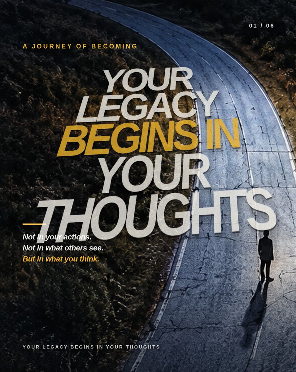 YoMetroAG's tweet photo. Your legacy begins long before anyone sees your actions.
Thoughts → Actions → Habits → Reputation → Influence → Legacy.
The question is: Where are your thoughts taking you? 👀
📖 Galatians 6:7–9
#YourLegacy #FaithInAction #MindsetMatters https://t.co/CY49nHxCR6