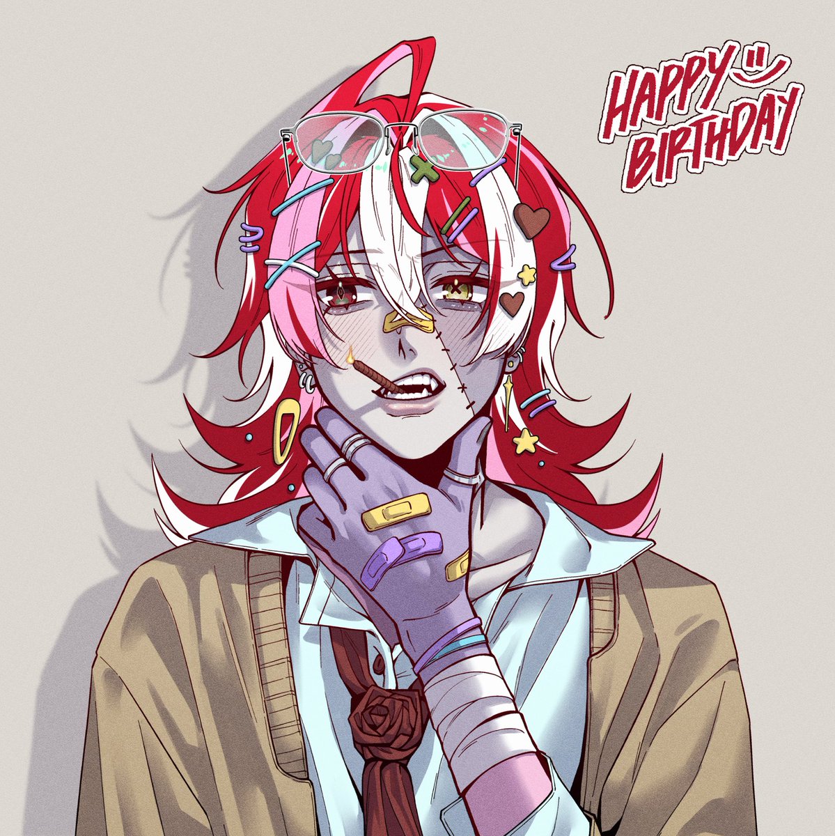akaitrex_'s tweet photo. Happy Birthday, Ollie!! ❤️❤️✨

#graveyART #OlliesRamenParty https://t.co/8xLuAPZJ6w
