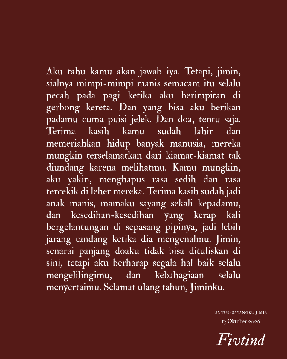 fxxxind's tweet photo. Selamat ulang tahun Jiminku <3 https://t.co/xFj1cqHamd