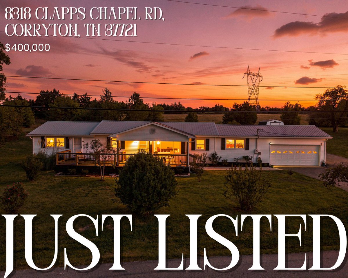 JeffLaRueTeam's tweet photo. ✨JUST LISTED✨

🏡 Corryton, TN
🛌 3BR/2.5BA | 1,800 Sq.Ft.
🌿 1 Acre | Updated Kitchen | 2 New Decks
📞 865.548.5333

#JeffLaRue #JeffLaRueTeam #BestRealtor #BestRealtorInKnoxville #RealtyExecutives #RealtyExecutivesAssociates https://t.co/yztJScoNIF