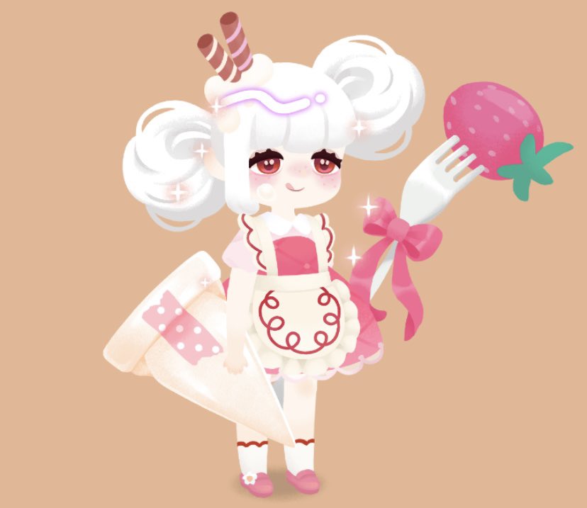 Oo_mu3's tweet photo. 第1回擬人化ホム企画〜!!✨️
選ばれた方に神秘に包まれた月の髪をプレゼント🎁

参加方法
・リポスト
・スイーツ、お菓子をイメージしたホムをリプ🍬🍭🍫(2枚目に見本🍰)

締切 18日 12時
未所持の方のみです🙇🏻‍♀️

皆様の素敵なコーデ待ってます！🥹💖
 #リヴリープレゼント企画 https://t.co/nCnOpmwxBR
