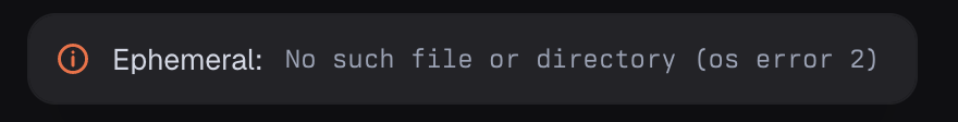 mozhudev's tweet photo. @_can1357 @dotpem Every time I launch it, this error pops up, and I lose all my sessions. https://t.co/JC2QV2oDPF