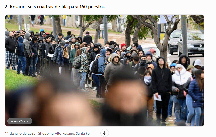 Tomidiazcueto's tweet photo. Las filas por el laburo no empezaron hoy ni con este Gobierno. Por ejemplo en 2023 ya se vivían estas situaciones en diversas provincias: https://t.co/QpJ5GSlHTZ