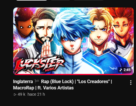 LucksterrRap's tweet photo. Enormes gracias por el recibimiento al tema de Inglaterra, lo llevo preparando de hace un mes, siempre suelo llegar tarde a los temas así y fue bonito por primera vez ser de los primeros🐐

Muchas gracias por apoyar mi ultimo proyecto de Blue Lock en el canal, ha sido un gustazo https://t.co/LUm92Fd12U