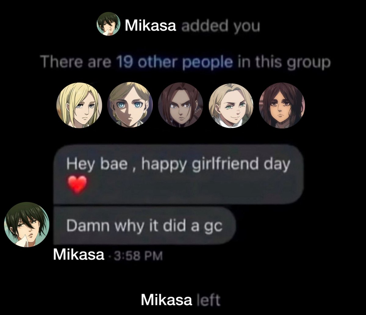 mdemoroha's tweet photo. spreading the mikasa yuri agenda https://t.co/ckujDn5dPt