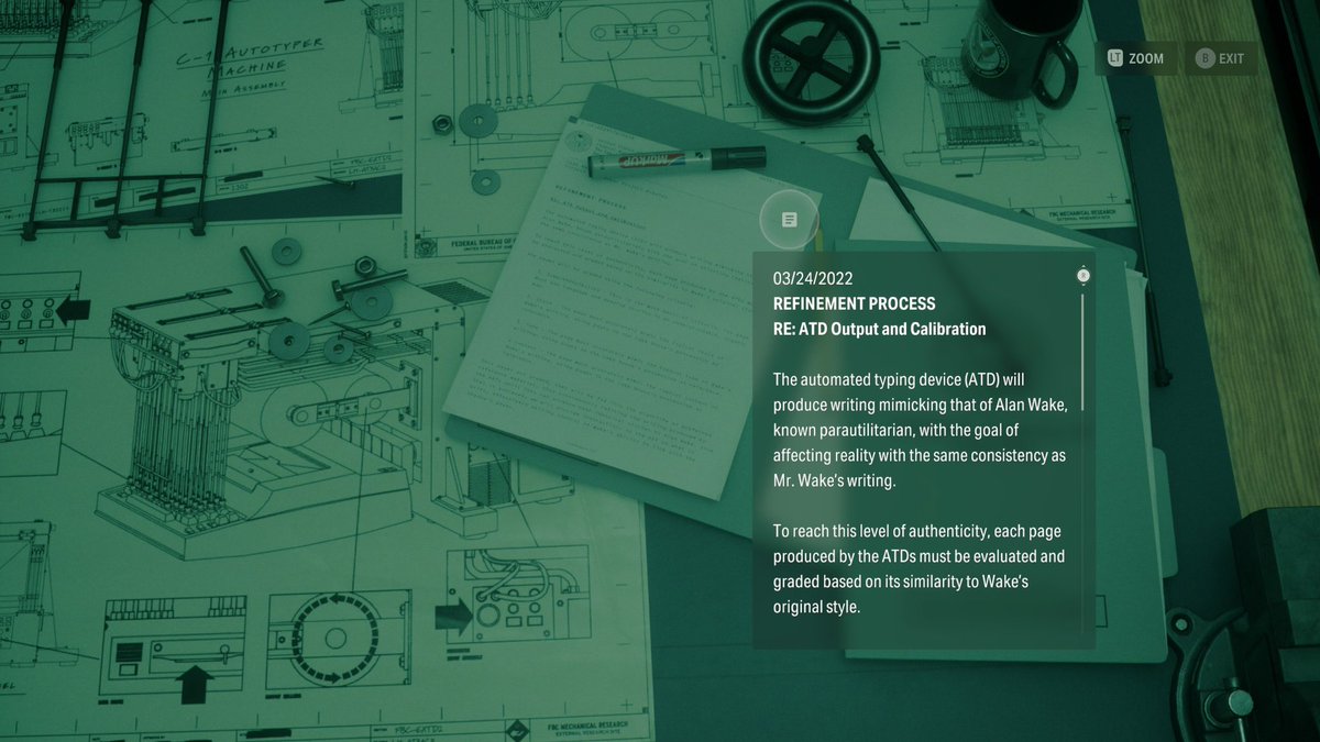Squarezum's tweet photo. The FBC is ai generating Alan Wake novels help 😭 https://t.co/CHEeNW1Z5Y