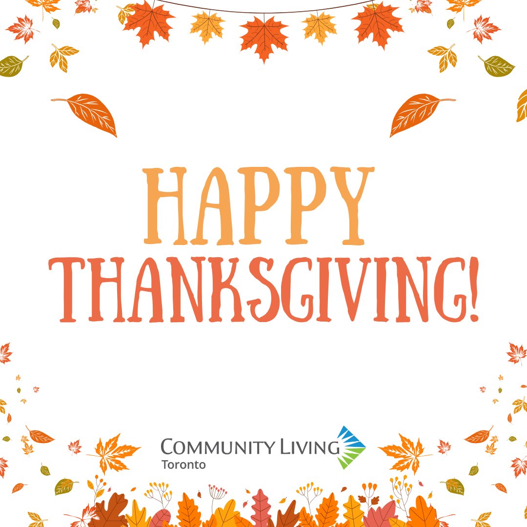 CLToronto's tweet photo. 🍂🧡 Happy Thanksgiving!

Today, we want to take a moment to appreciate each &amp; every member of our community. We’re grateful for the people we support and our families, staff, volunteers &amp; donors, partners &amp; everyone who helps make our communities more inclusive and connected. https://t.co/UgWuQn8zgV