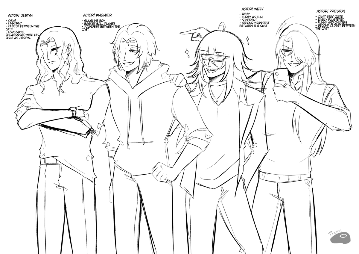 Thepipiuw's tweet photo. Been doing some headcanon about kom cast in ACTOR AU on tumblr for fun :3

#kingdomofmarionettes https://t.co/tsBRnYp4C4