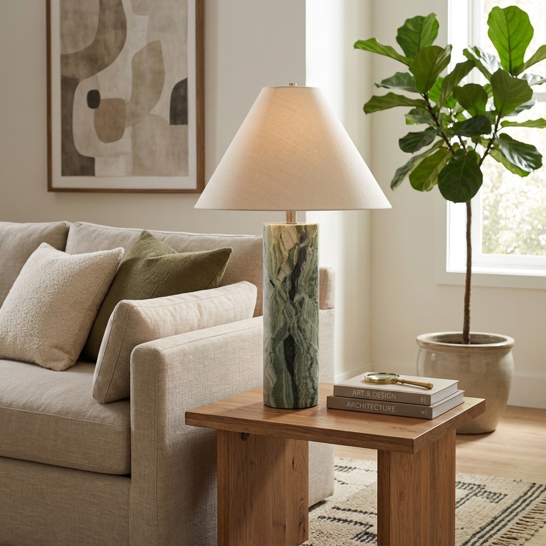 danieljdevries's tweet photo. Warm Modern Retreat is trend 2 of 5 at Fall High Point Market 2026.

Calm is getting richer. Walnut, warm wheat, stone and weathered sage, softened with faux fur, suede, leather and organic stone. Sagebrook Home and Elevarre are showing at High Point Market October 16 to 21.

New in our showroom at High Point, Sagebrook Home pieces show the trend with an ivory fur chair, a chevron walnut floor mirror, a green and gold agate top side table and a green marble table lamp. Livable pieces that layer easily into modern and transitional spaces.

Each one is provided with site-ready photography and lifestyle imagery, so your team can go live on 
ecommerce, social and omnichannel channels quickly, and give AI shopping tools clean content to work with.

What is the cozy piece your customers keep reaching for?

#WholesaleDecor #SagebrookHome