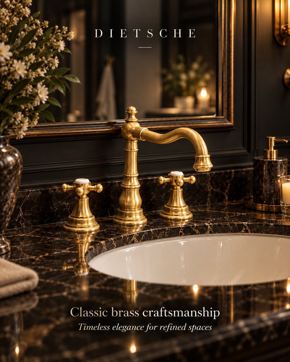 Dietscheglobal's tweet photo. DIETSCHE | Where Timeless Elegance Meets Luxury
 a perfect blend of heritage craftsmanship, timeless beauty, and sophisticated design.
#DIETSCHE #TimelessLuxury #LuxuryBathroom #GoldenElegance https://t.co/7ZZSVHcKb4