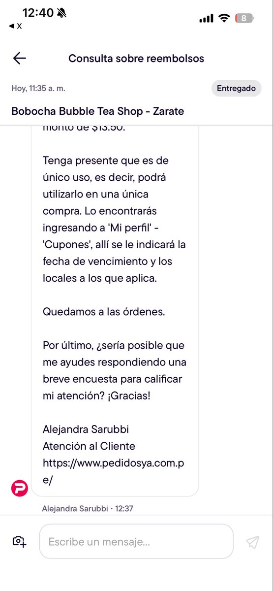 mlloyz's tweet photo. @pedidosya Qué es esto? Ósea ahora milagrosamente no pueden hacer devolución por Yape? https://t.co/XBwhT3Nny7