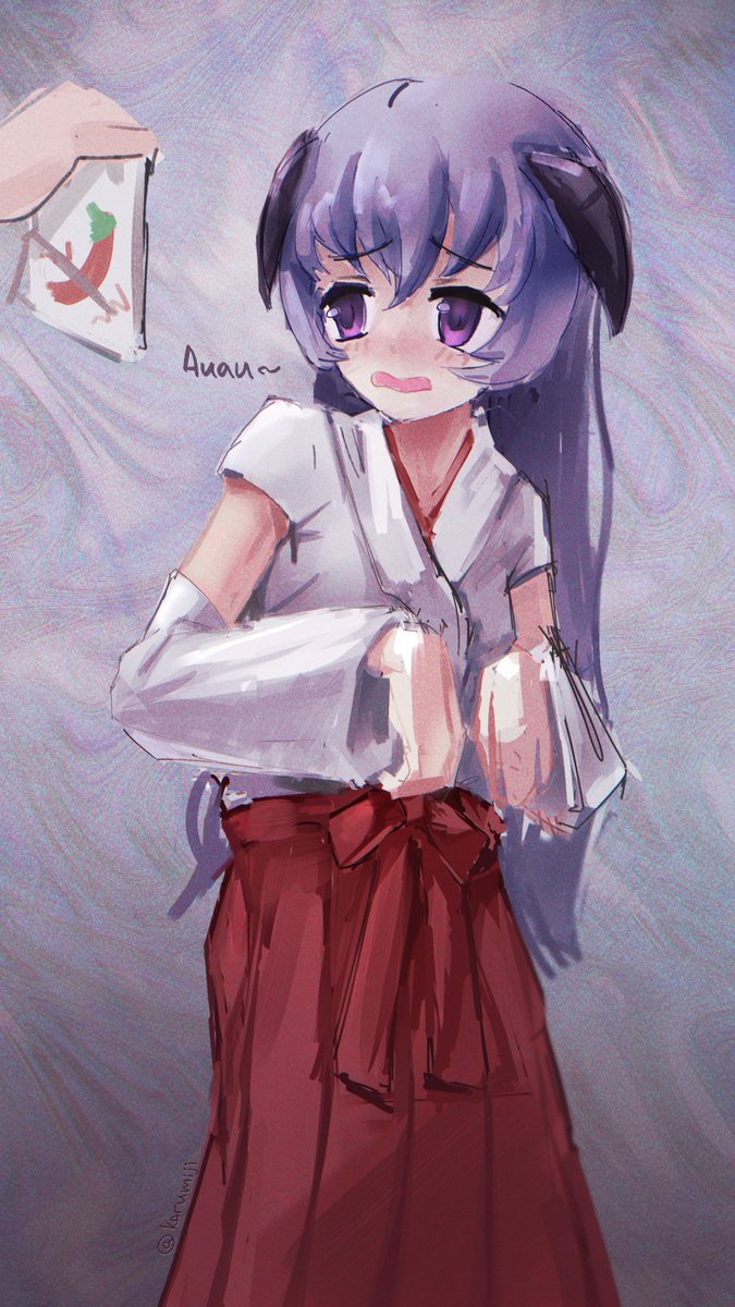 karumiji's tweet photo. day 9 - AU  

internet is back and now i can post my shity pictures online again... yay?
#higurashi #WhenTheyCry #ひぐらし #inktober https://t.co/75qyrygtaH