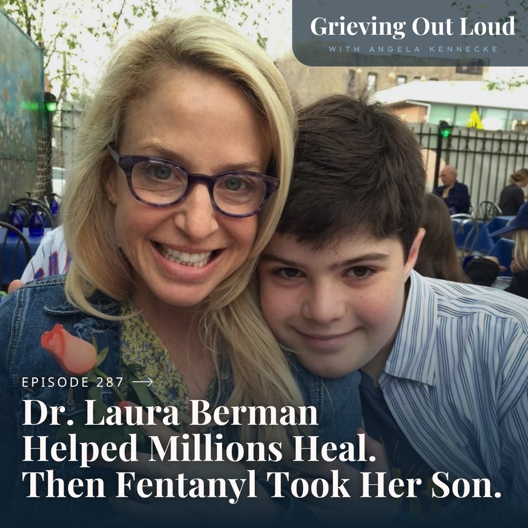 EmilysHope_'s tweet photo. Dr. Laura Berman spent 30 years helping others navigate heartbreak and loss. In 2021 she lost her 16-year-old son Sammy to fentanyl poisoning. This week, she shares her story &amp; what she's learned about growing through grief.

🎧 Link in bio.

#GrievingOutLoud #FentanylAwareness https://t.co/YV1HpTqfLA