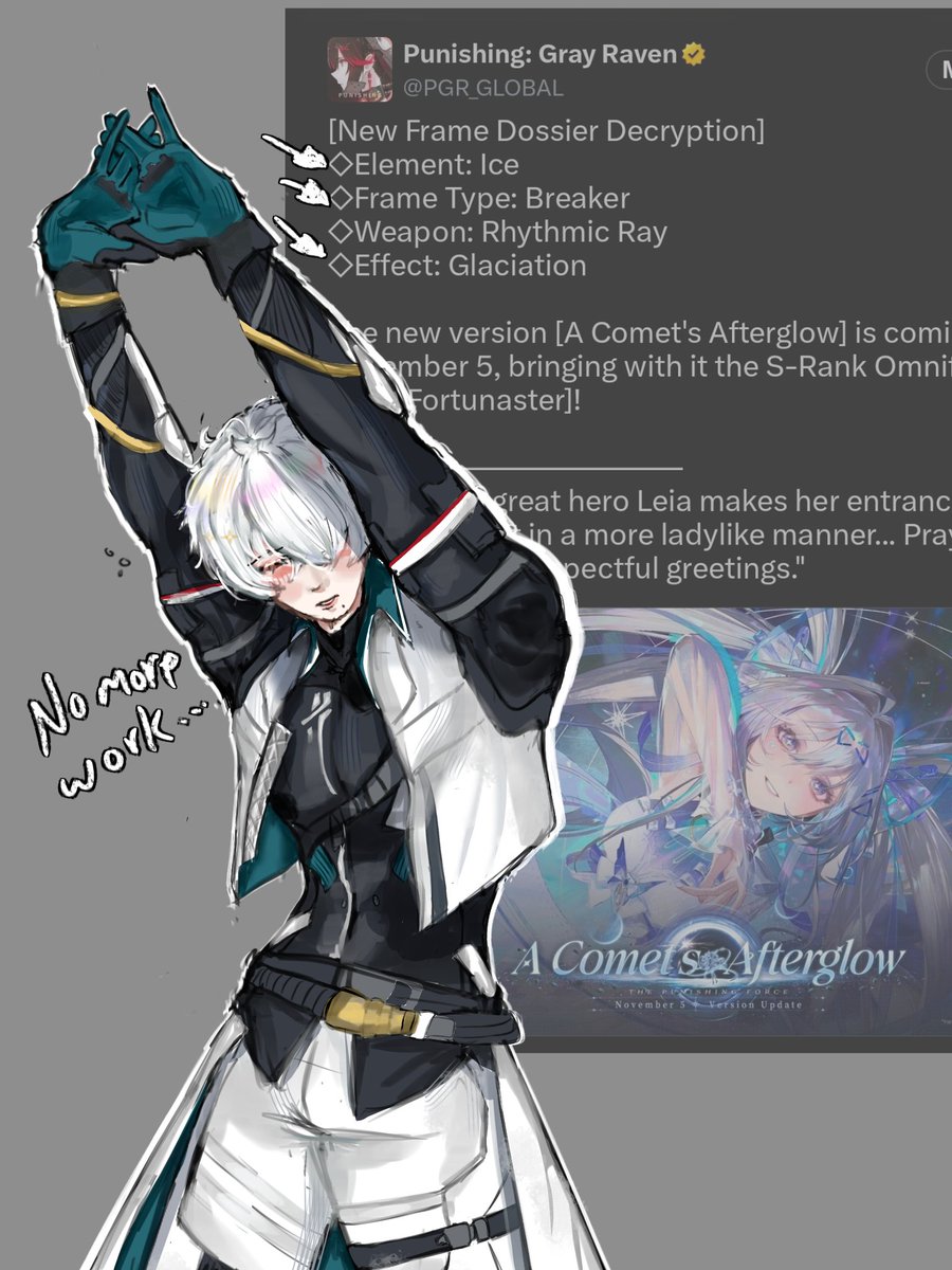 M4elie's tweet photo. Day 12
Sorry for the repost I had to fix something 
Anyways, once again Happy retirement🙏 #PunishingGrayRaven https://t.co/7F1UPf8jL2