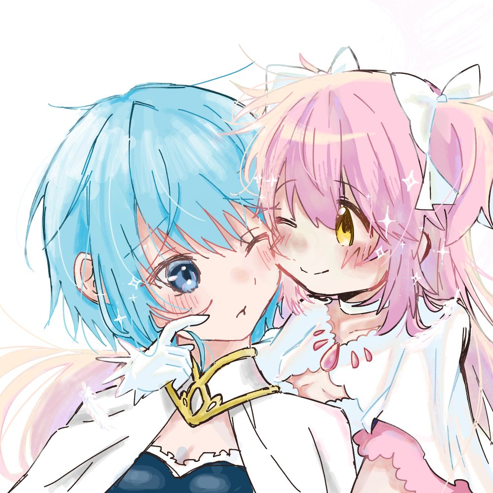yuubababa's tweet photo. 絵チャでまどさや合作絵
甘党さん(@n_rea0525 )と描いた！ https://t.co/7Pab5VYi2l