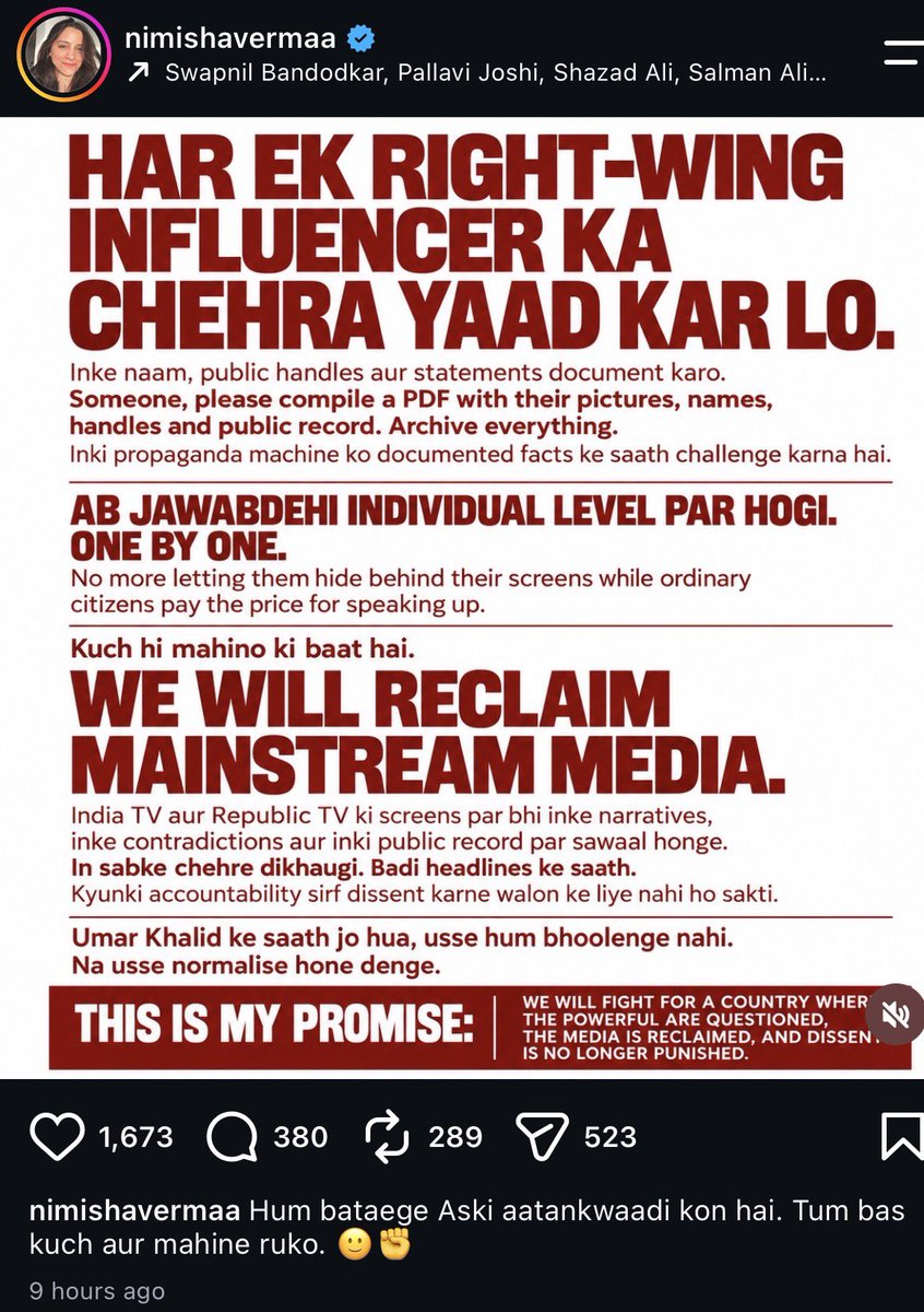 AnkurSingh's tweet photo. Congress Supporters are openly threatening RW Creators

Says after they do regime change they'll take revenge from everyone.

And they cry this is dictatorship? https://t.co/wFsWdyRl81